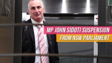 MP JOHN SIDOTI SUSPENSION FROM NSW PARLIAMENT